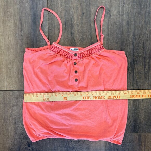 Vintage Old Navy Women's Small Coral Sleeveless Camisole Top Adj Strap Retro Y2k - Picture 4 of 6
